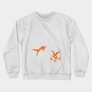 jumping red fox Crewneck Sweatshirt
